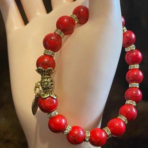 Red Turquoise Healing Bracelet...